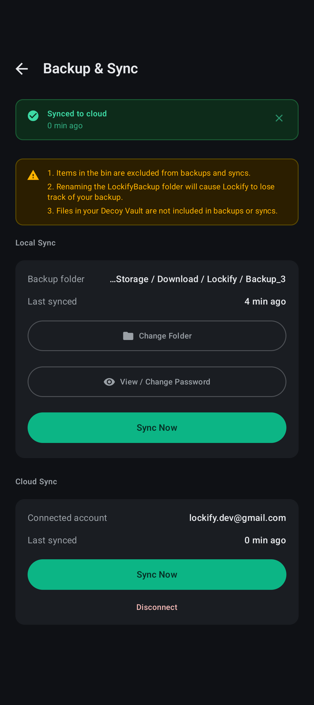 Cloud Sync
